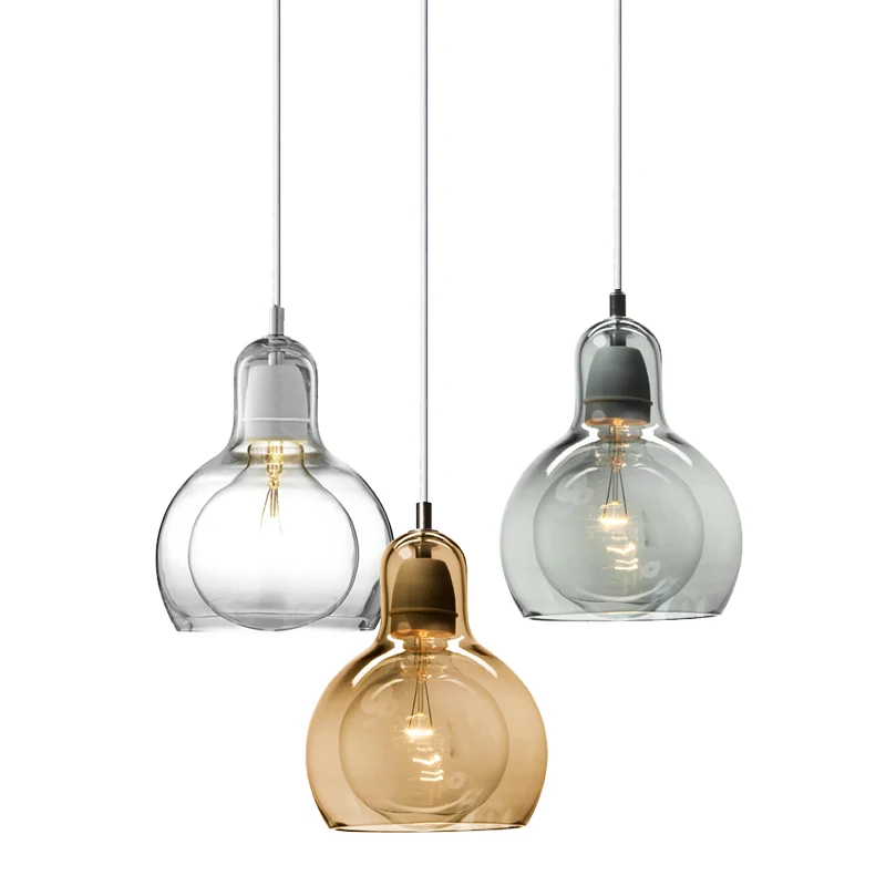 Современный Стекло подвесной светильник s гостиная глобусная лампочка домашний