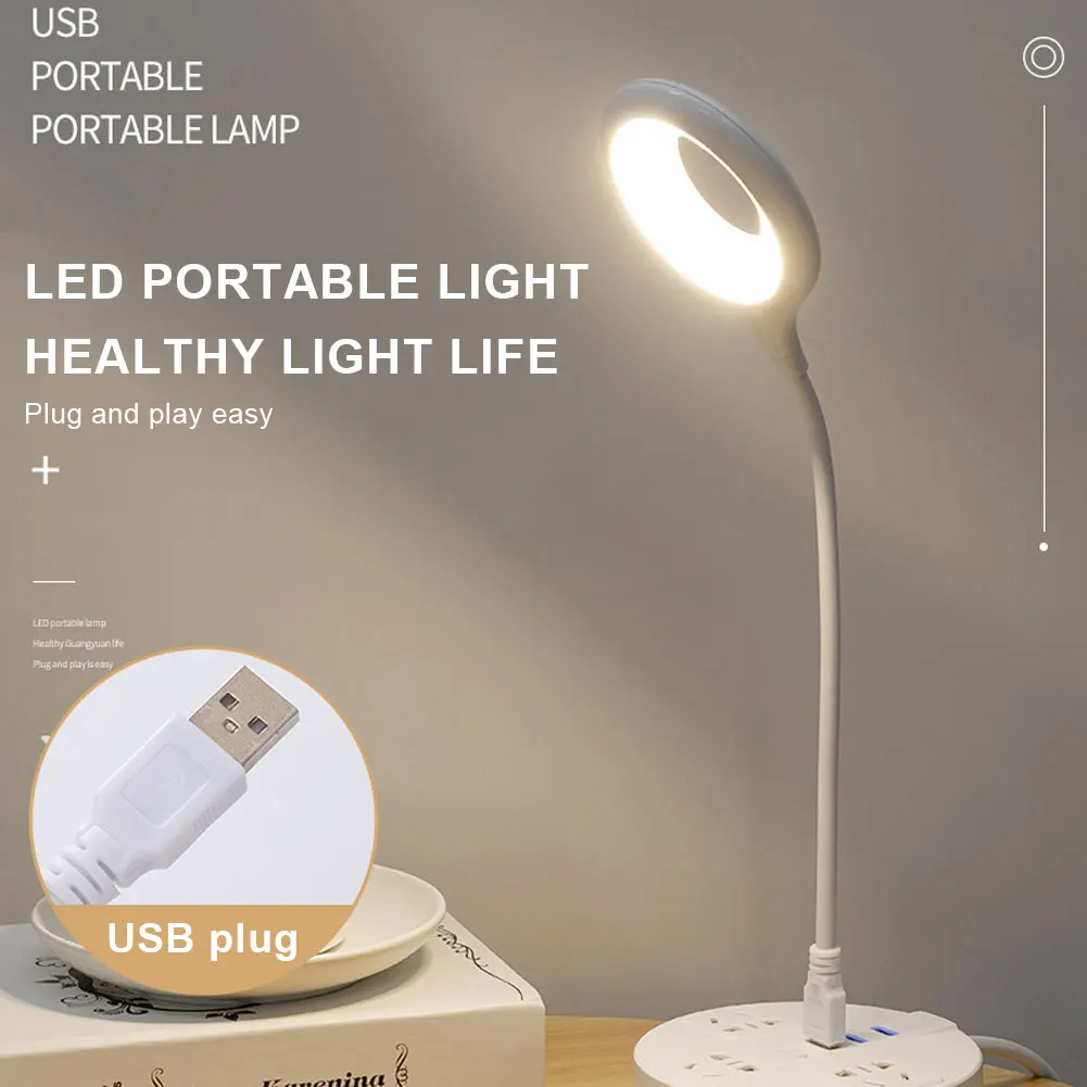 

Portable Lighting Accessories LED Desk Lamp USB Foldable Curved Study Reading Dimmable Office Touch Control Sensitive Table Lamp