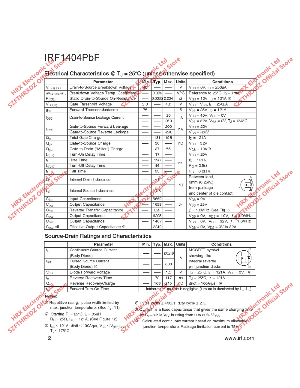 IRF1404PBF TO220 IRF1404 TO-220 50 шт./трубка 162A 40 В(10 шт