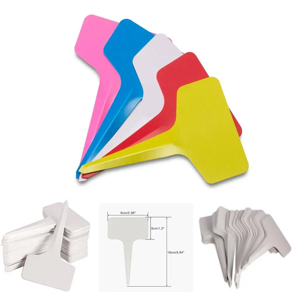 100 шт Красочные маркеры для растений Водонепроницаемый Садоводство Этикетки