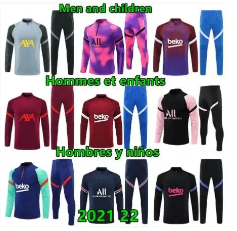 

2022 Men and kids Training suit survetement foot chandal futbol psg tracksuit football training