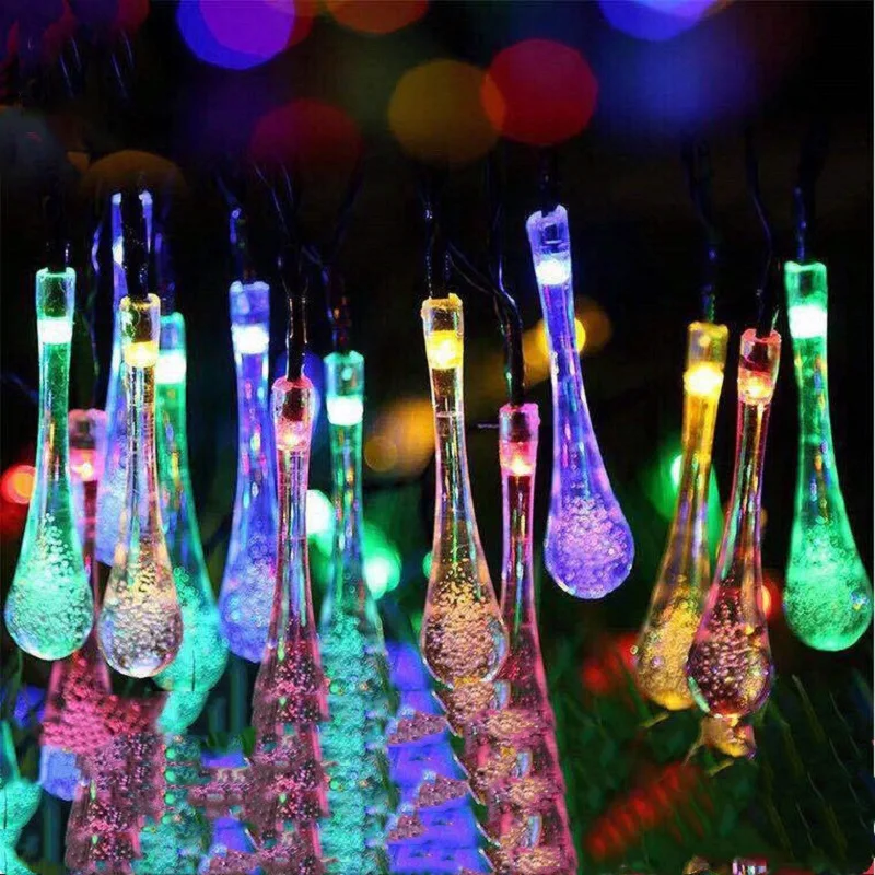 Лампа в виде капли солнечной энергии панели гирлянды сказочные огни Солнечный 50