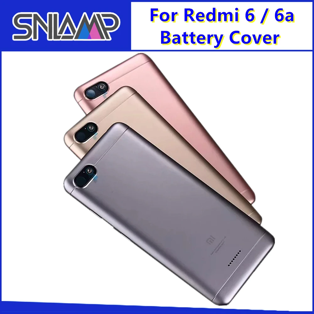 Оригинальный Корпус для Xiaomi Redmi 6A/6/6 глобальная версия Батарея задная сторона