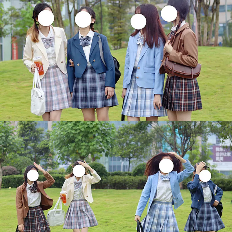 Женский пиджак с длинным рукавом розовый пиджак-Униформа в японском стиле |