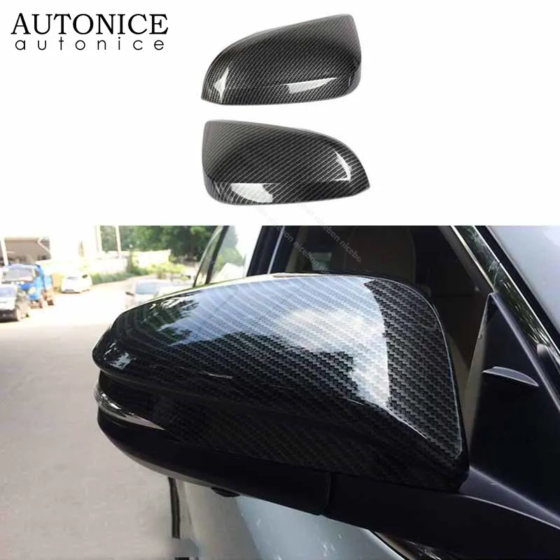 Цветное боковое зеркало заднего вида из углеродного волокна подходит для Toyota RAV4