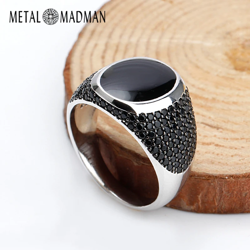 Мужское и женское кольцо из серебра 925 пробы с черной эмалью|ring for|rings for menring men black |