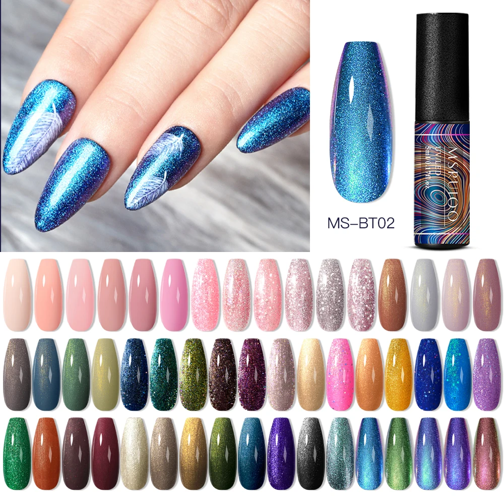 Четыре Лили 5 мл УФ гель для ногтей с блестками платины Гель лак био Гели Soak Off