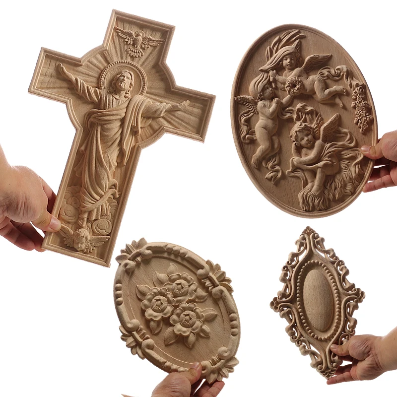 Деревянные фигурки накладка аппликация деревянная Декаль декор стен старинной