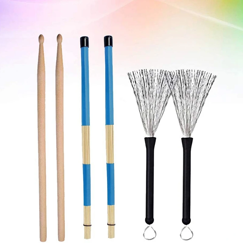 Барабанные палочки проволочные кисти набор с сумкой для хранения джазовых