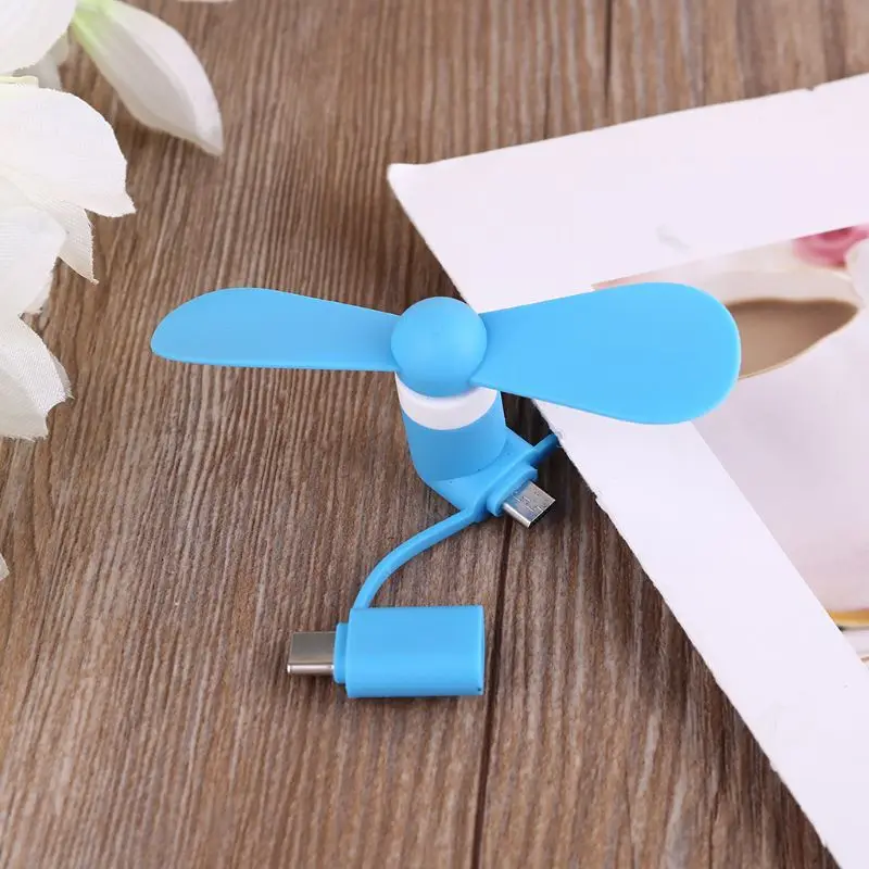 Универсальный мобильный телефон Type C Micro USB OTG мини вентилятор кулер бесшумный для