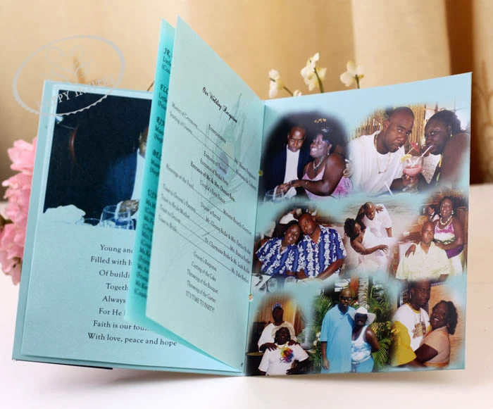 Бесплатная доставка HI9002 пользовательская Свадебная программа книга с