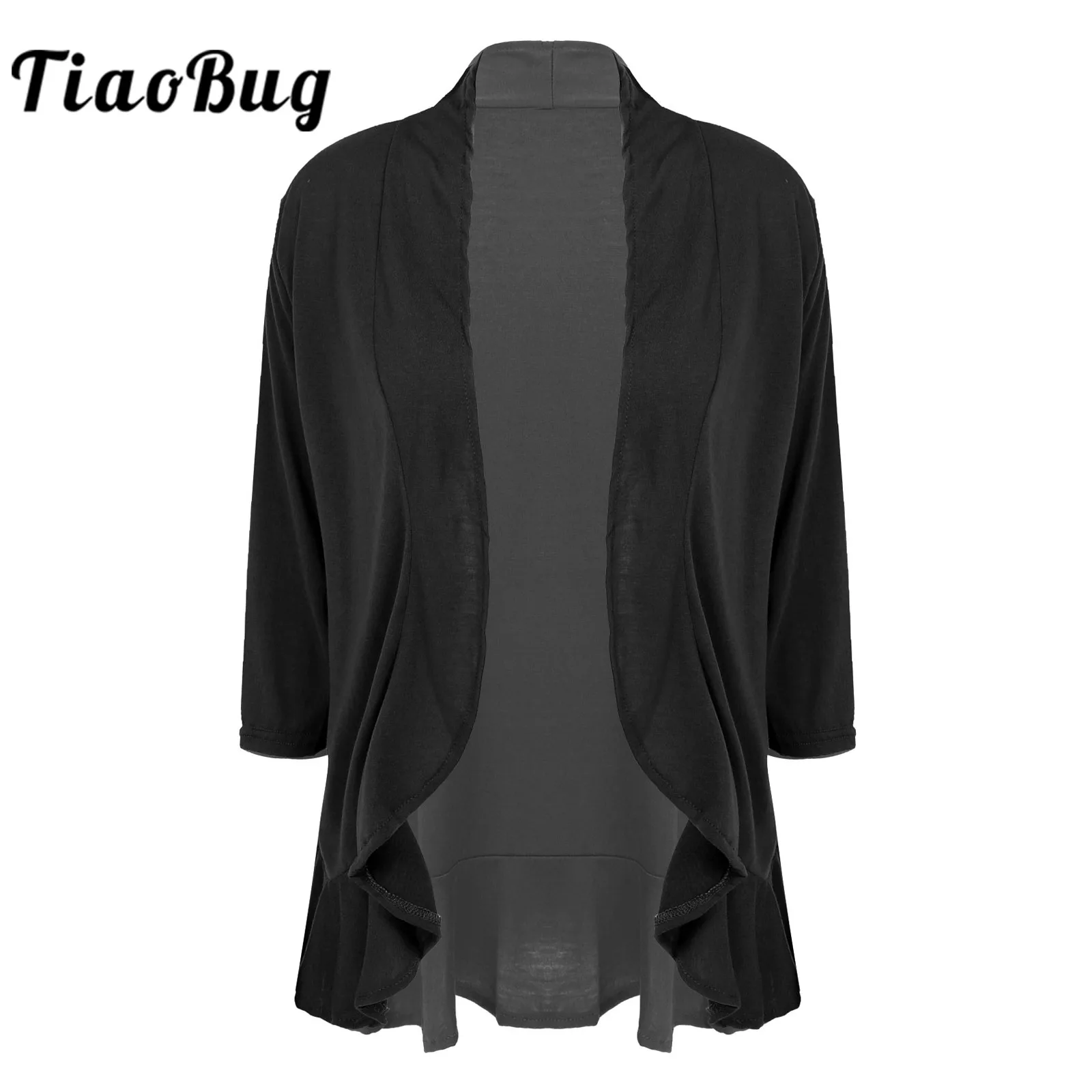 

Womens Bridal Bolero Shrug Shawls 3/4 Sleeve Ruffle Open Front Cardigans Tops Evening Dress Cover Up Wedding Capes Wraps Jacket