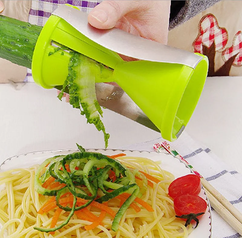 

Fashion Spiral Vegetable Slicer Fruit Cutter Peeler Kitchen Twister Kitchen Cooking Tool spiralizer cutter