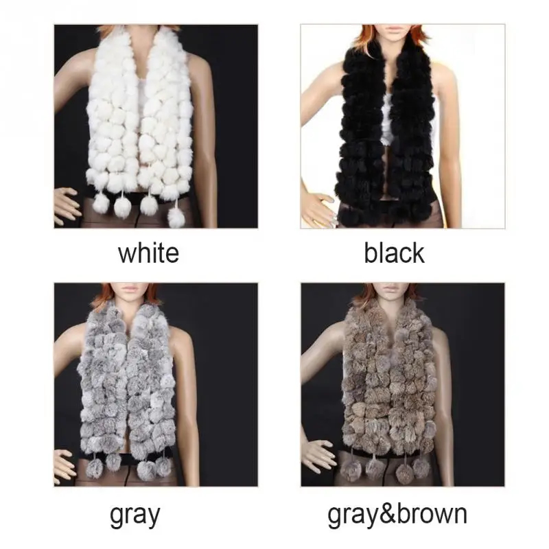 

Women Scarf Winter Faux Rabbit Fur Scarf Lady Casual Fur Scarves 100 Furball Velvet Rabbit Echarpe Luxury