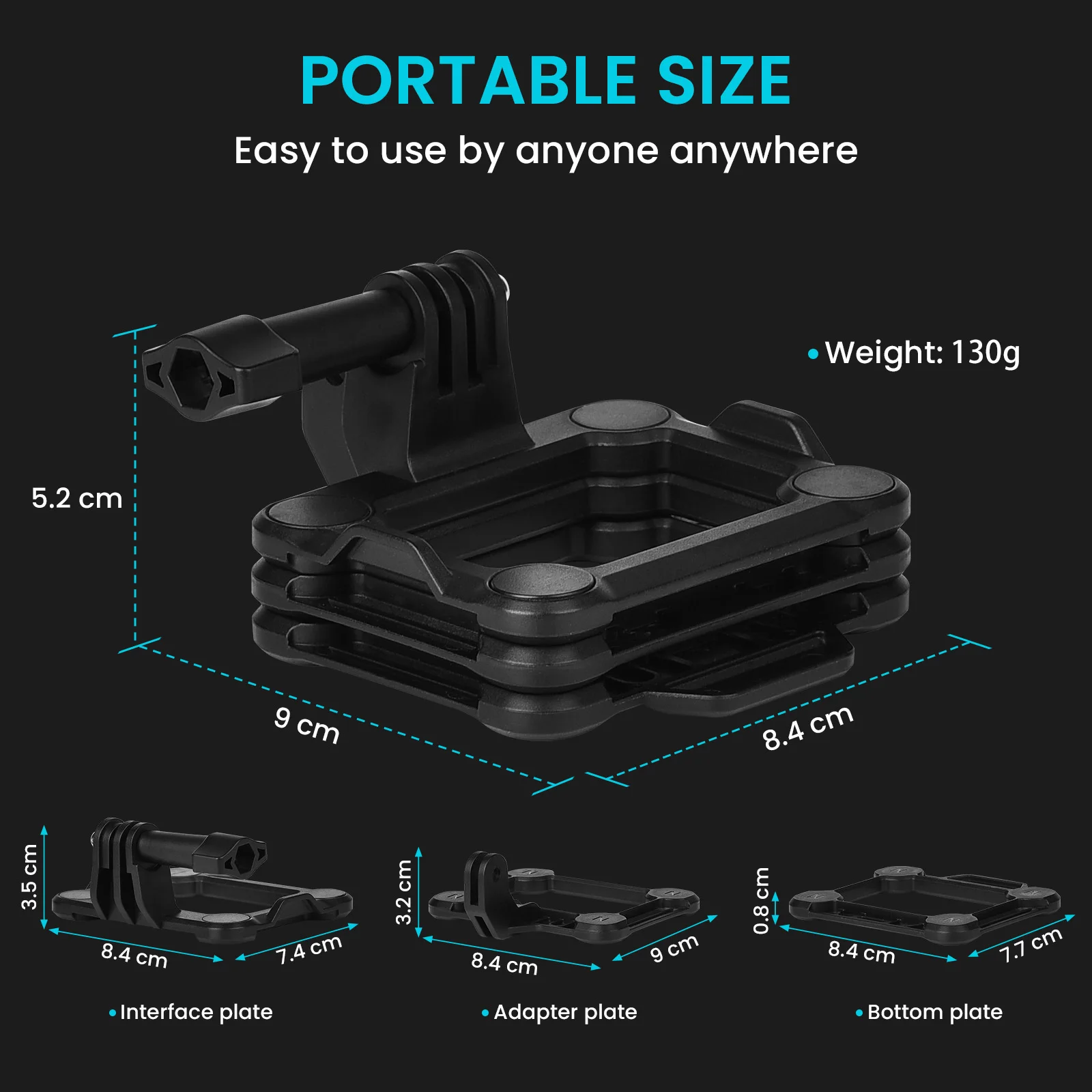 CAMOLO быстроустанавливаемый чехол для экшн-камеры с сильным магнитным креплением