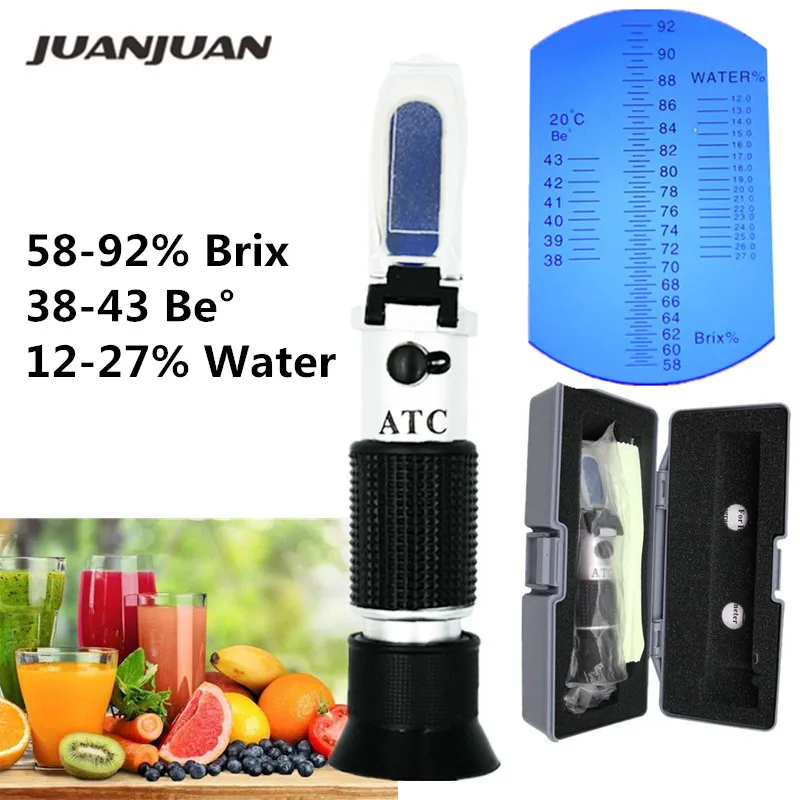 Розничная коробка Ручные brix 58 ~ 92% RHB 90 рефрактометр Брикса Мёд УВД для варенья