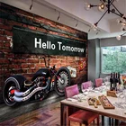 Европейская ностальгическая настенная бумага s, промышленный декор, фон для мотоцикла, бара, кофейни, настенная бумага