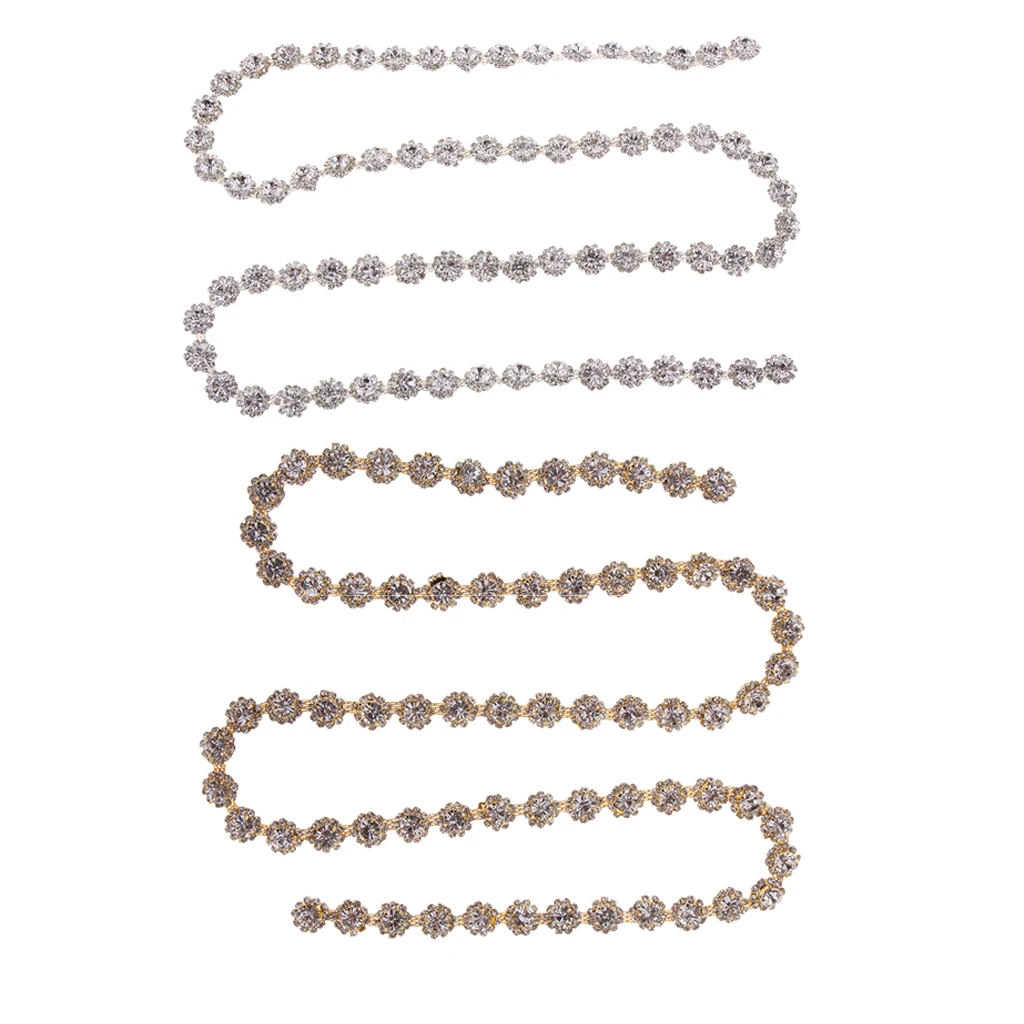 

1 ярд, модные Кристальные стразы, закрытые цепочки для свадебного украшения «сделай сам», 12 мм