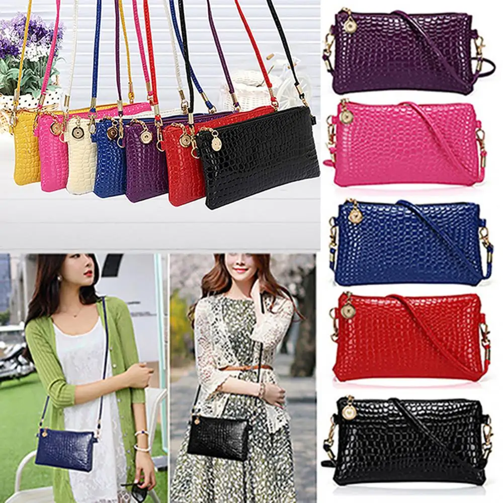

Shoulder Bag Women Bag PU Clutch Long Casual Wallet Litchi Grain Coin Purse Female Bag Waist Bag Zipper Pocket Holder Clutch