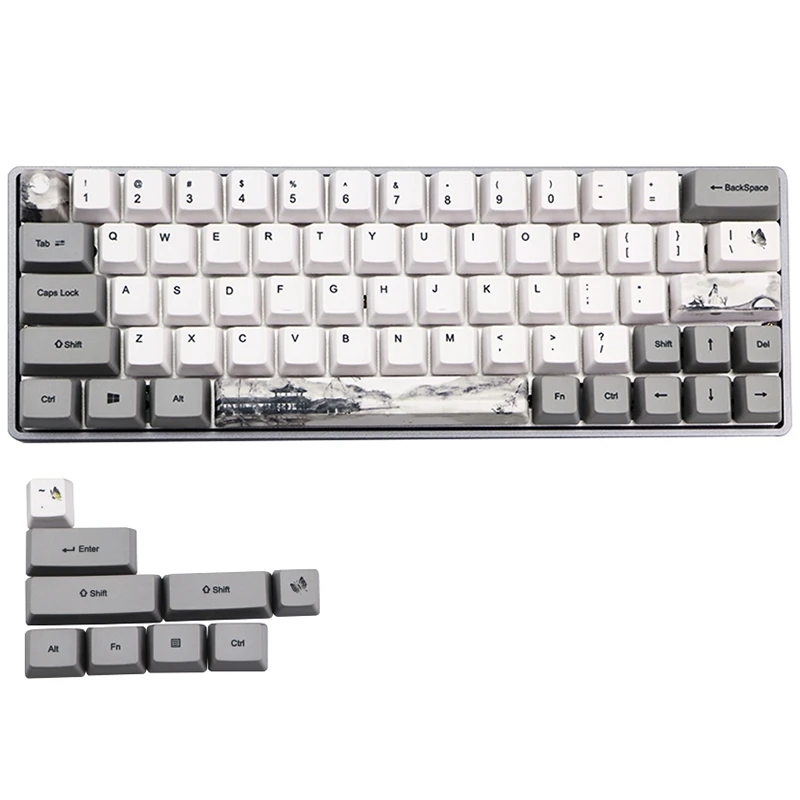 

Mechanical Keyboard Keycap PBT Sublimation Keycap for GH60 RK61 ALT61 Annie Poker Keycap GK61Dz60 Keyboard