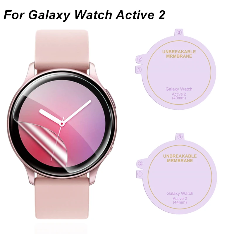 

For Galaxy Watch Active 2 40mm 44mm Screen Protector Film Anti-scratch Soft Hydrogel Film Ultra-thin Cover on Samsung Active2