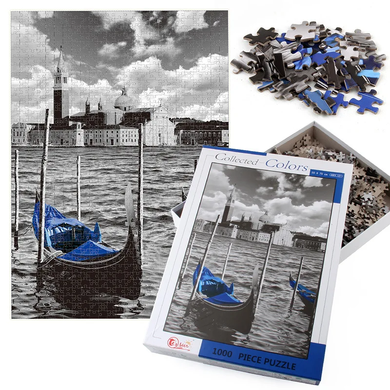 

jigsaw picture puzzles 1000 pieces Assembling Landscape Puzzle Educational Toys for Kids children Adulto games Toys Gifts