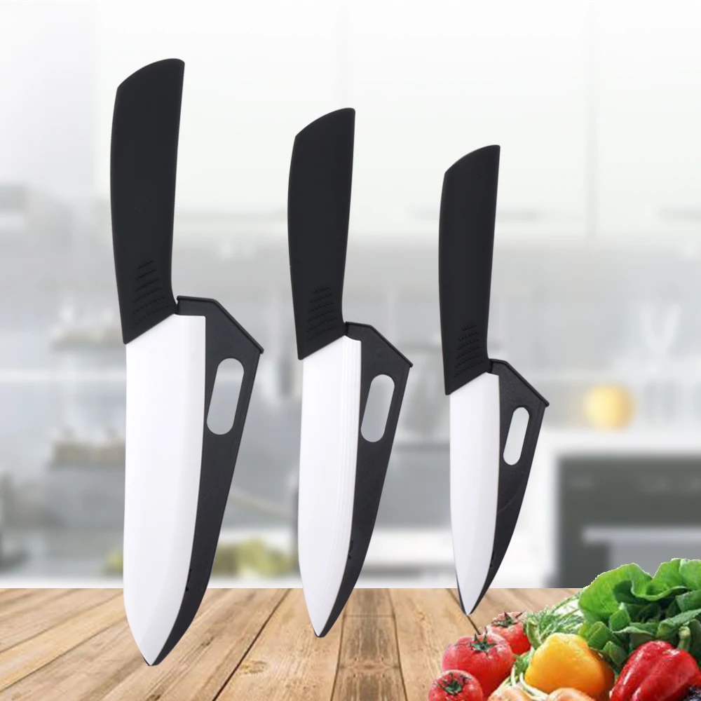 

Ceramic Knife 6 5 4 inch Kitchen Chef Meat Utility Slicing Paring Knives White Blade colorful anti-slip handle Cooking tool