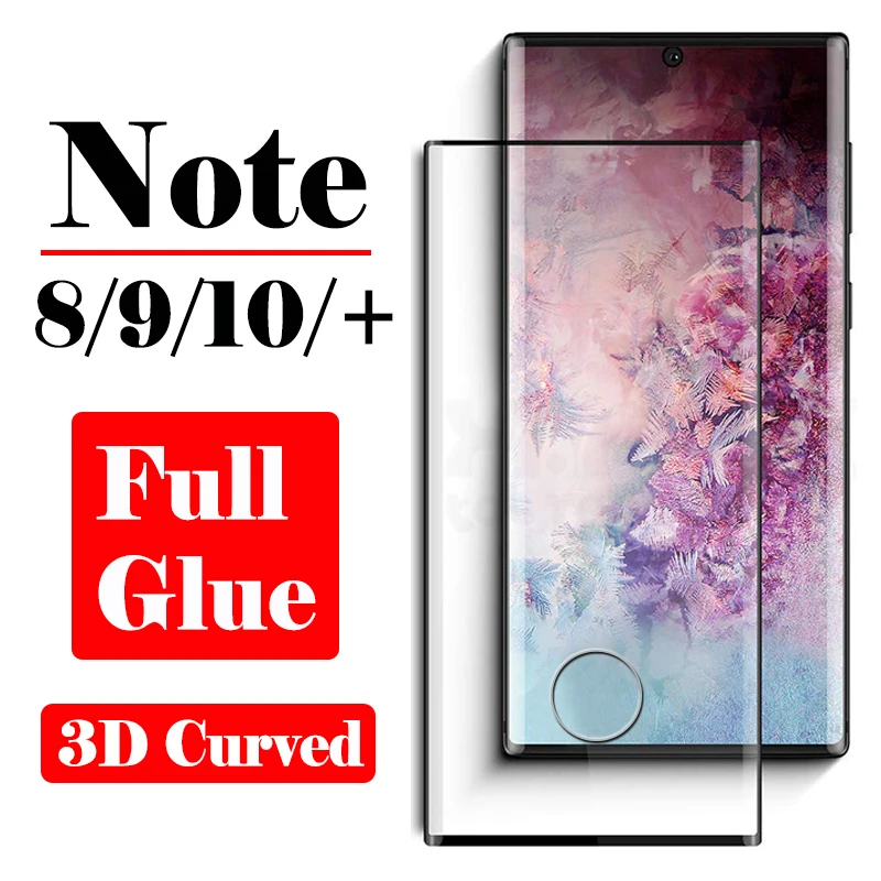 Защитное стекло для Samsung Note 10 Pro закаленное 3D защиты экрана 9 8|Защитные стёкла и
