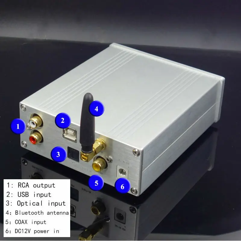 Готовые ES9038Q2M декодер дистанционного DAC поддерживает коаксиальное волокно USB XMOS