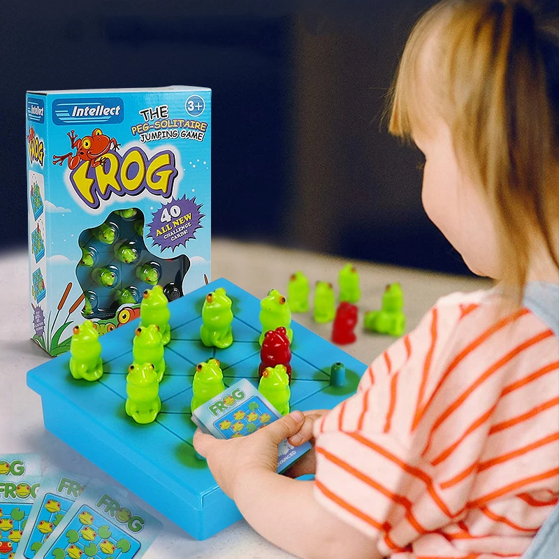 

Children's Frog Checkers Intelligence Game Chess And Card Breakthrough Reasoning Leisure Board Game Early Educational Toys Kid