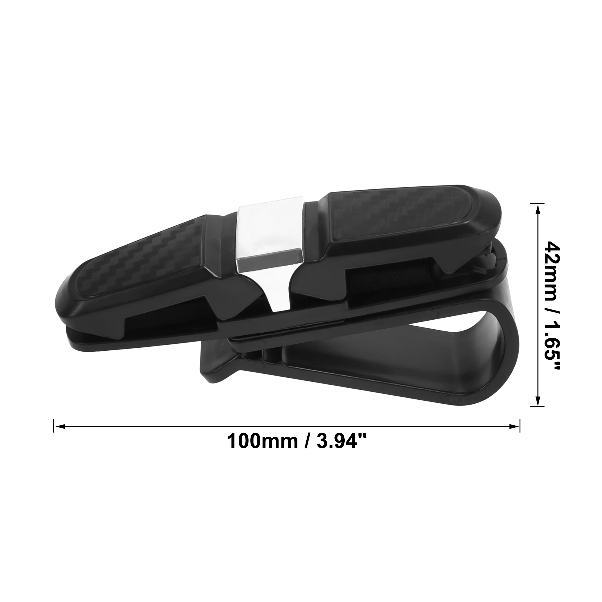 

X Autohaux Glasses Holder Clip for Car Sun Visor Sunglasses Eyeglasses Mount with Ticket Card Silver Tone