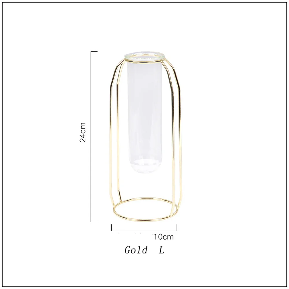 Скандинавский стиль стеклянная железная простая художественная ваза
