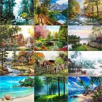 chenistory painting by numbers natural landscape for adult children drawing 40x50cm color canvas handpainted gift home decor