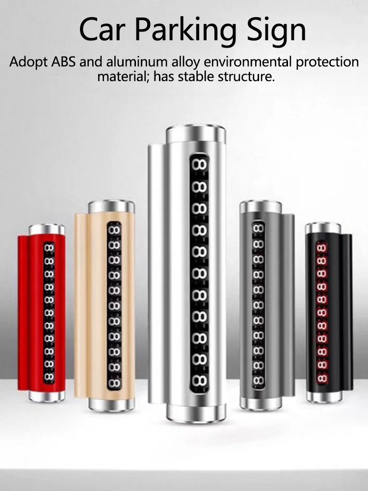 

Скрытая Автомобильная Стайлинг Временная парковочная карта металлический сплав текстура Автомобильная табличка с номером телефона карта ...