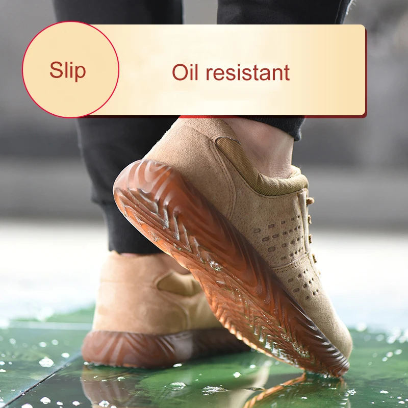 Рабочие ботинки безопасная обувь со стальным носком мягкая нескользящая из