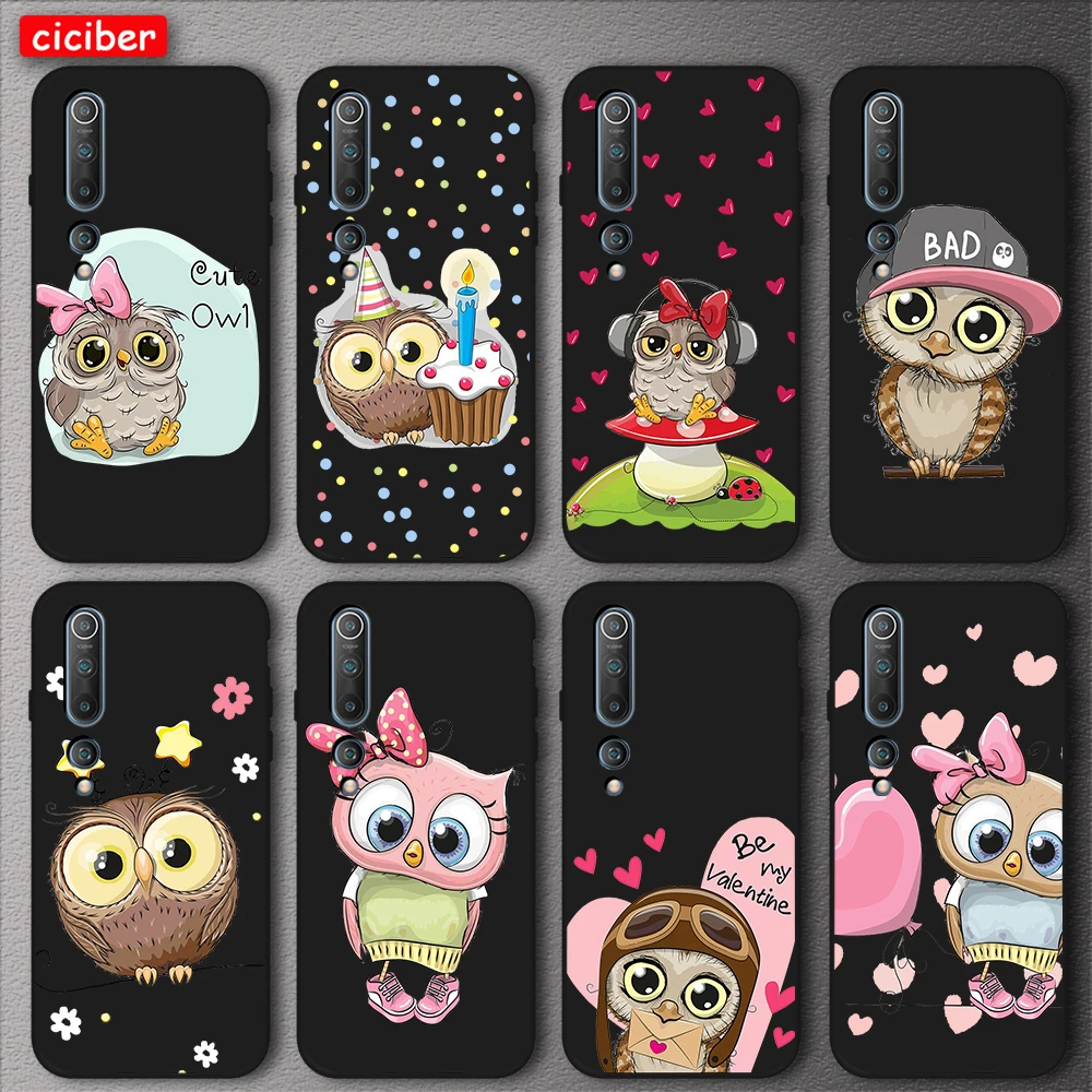 

Cute Owl Case For Xiaomi Redmi Note 8T 9 8 7 Pro 9A 8A 7A MI Note 10 9 9T Pro SE A2 A3 Lite 6X F1 Soft silicone TPU Phone Fundas