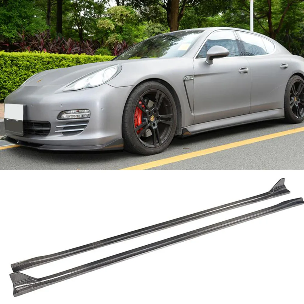 Боковые юбки из углеродного волокна для Porsche Panamera 2010-2013 боковые на дверь
