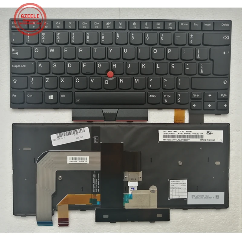 brspla keyboard for lenovo for thinkpad t470 a475 t480 a485 backlit free global shipping