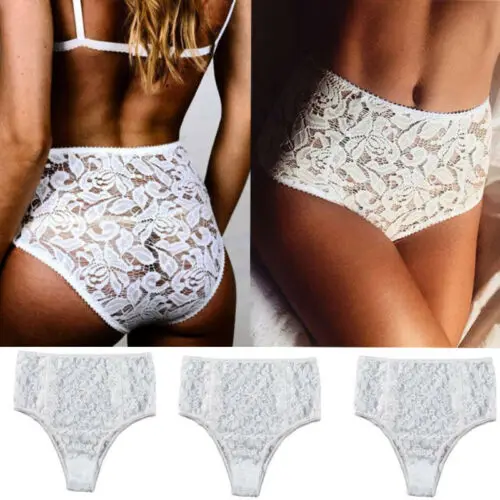 

Sexy Women High Waist Knicker Underwear Briefs Lingerie Lace Floral Brief Panties Thong Women Underwear