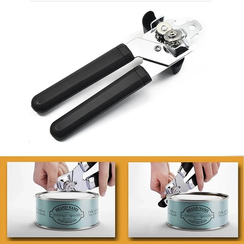 

Stainless Steel Professional Tin Manual Can Opener Craft beer Grip Multifunctional Opener Cans Bottle Opener kitchen gadgets