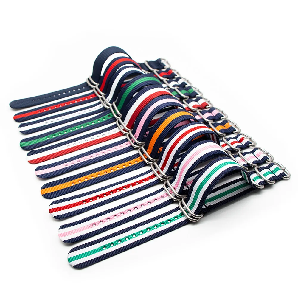 Сверхпрочный военный баллистический нейлоновый ремешок для часов 18 мм 20 22 24