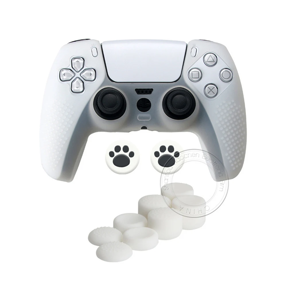 For PS5 Silicone Sleeve Set Simple and Classic Solid Color Comfortable Protective Shell Sweat-proof Dust-proof | Электроника