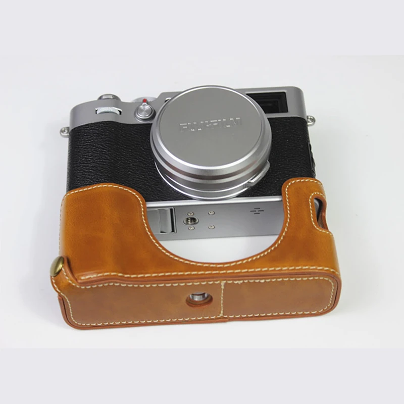 Сумка для камеры из искусственной кожи половинный корпус чехол Fuji Film X100V X 100V