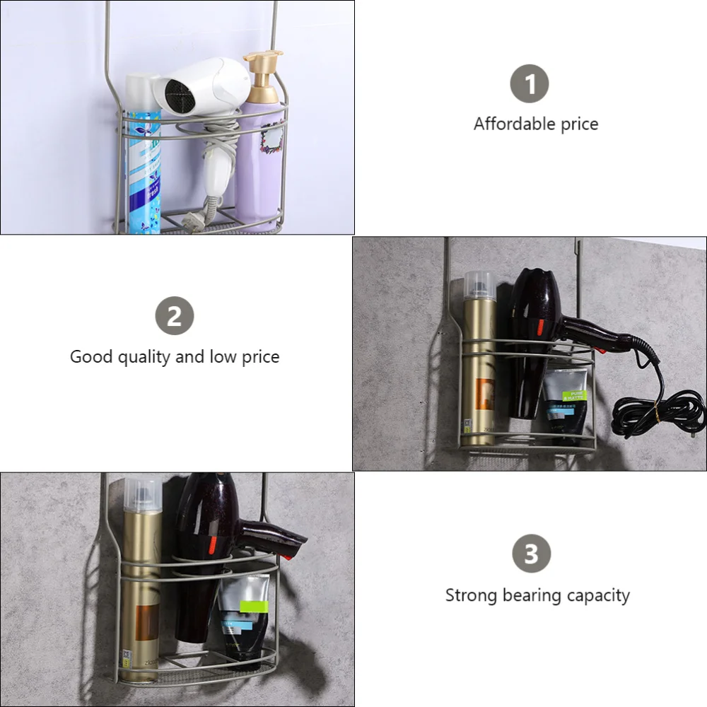 

Hair Dryer Rack Bathroom Storage Shelf Home Storage Rack Hair Dryer Holder