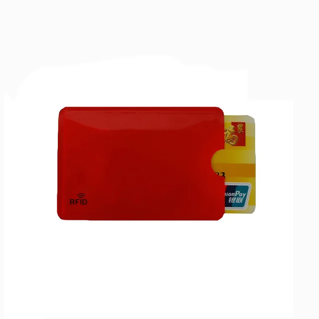 Red Анти Rfid кошелек сумка для визитных карточек против сканирования RFID Блокировка банковских карт кошелек NFC экранирующая Сумочка для защиты конфиденциальности BAG1036 - Цвет: Red