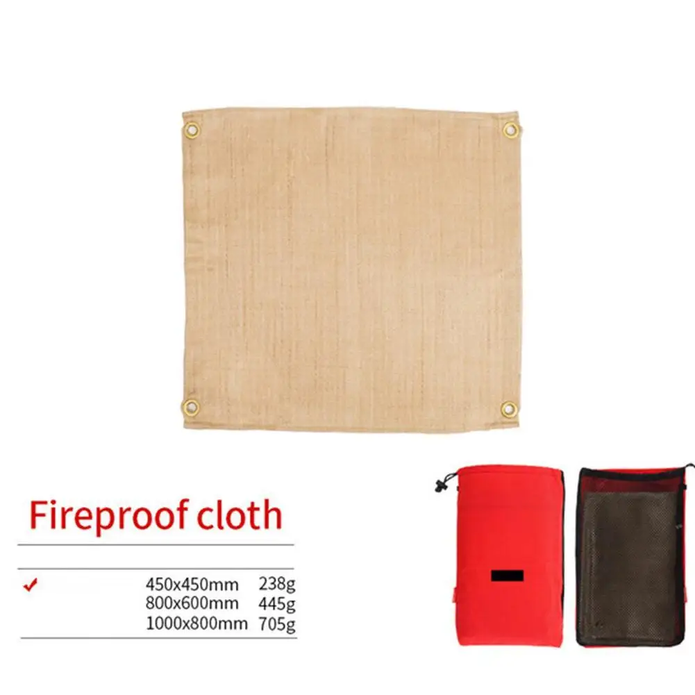

Camping Fireproof Cloth Flame Retardant Insulation Mat Insulation Coated Picnic Glass Pad Barbecue Outdoors Blanket Heat C6G5