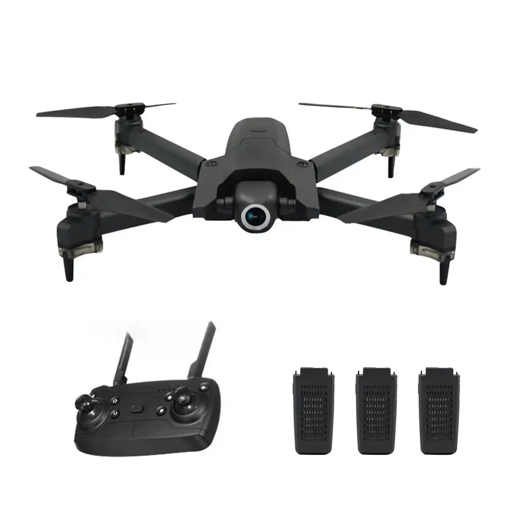 GW106 Foldable RC Drone With 4K HD Camera FPV Long Flight Time Headless Mode RC Helicopter Aircraft Remote Control Toys - Цвет: 3 Battery