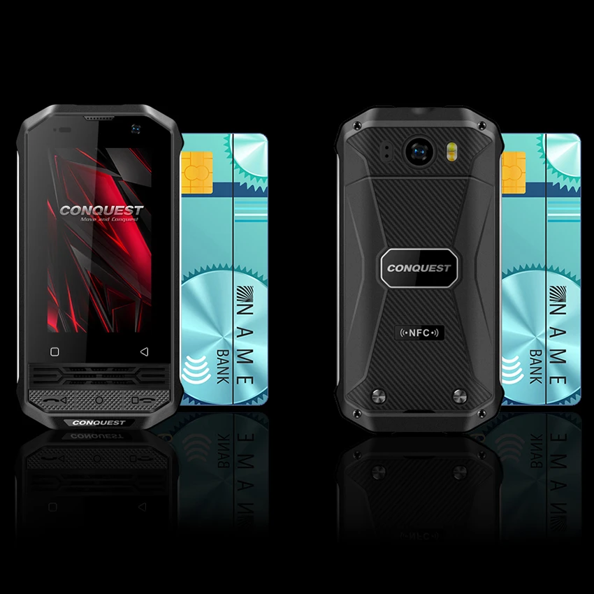 Ударопрочный мини-смартфон CONQUEST F2 NFC IP68, мобильный телефон ...