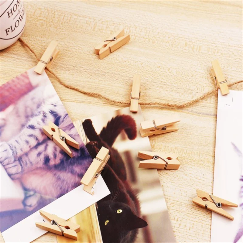 50 шт. деревянные мини-прищепки для одежды | Дом и сад