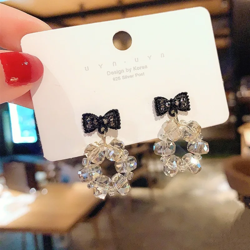 

2021 New High Quality Ladies Fashion Charm Popular Bow Earrings Earrings Korean Fashion Wholesale